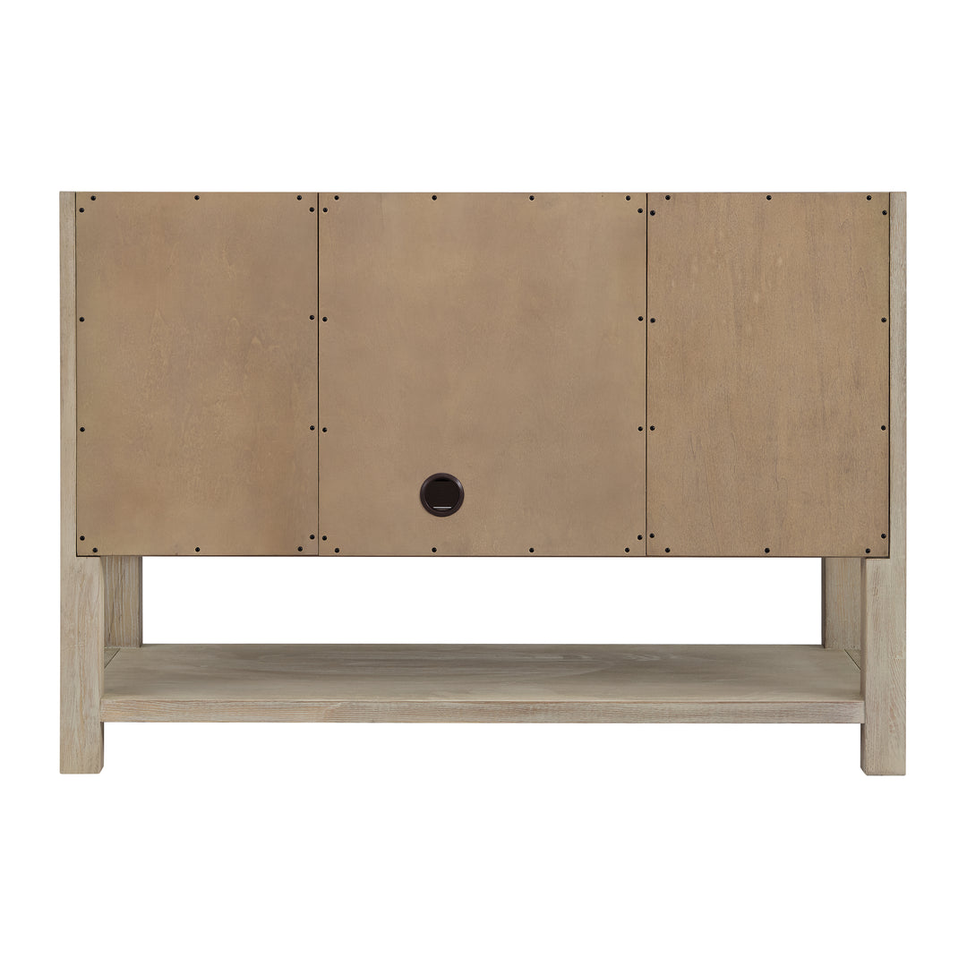 Breckenridge 48" Single Vanity, Whitewashed Oak w/ 3 CM White Zeus Silestone Top