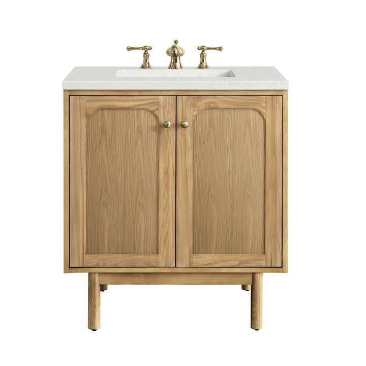 Laurent 30" Single Vanity, Light Natural Oak w/ 3 CM Lime Delight Top