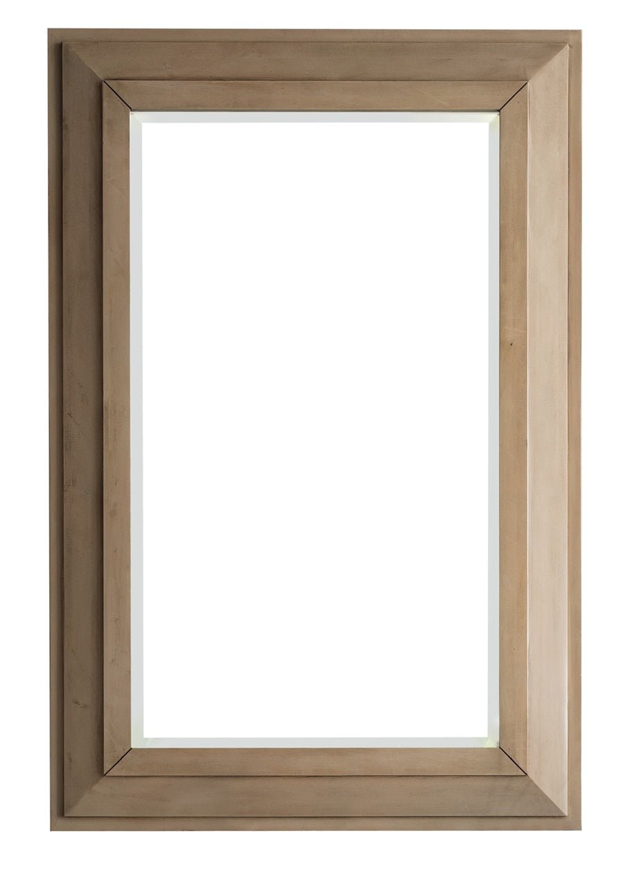 Portland 28" Rectangular Mirror, Whitewashed Walnut