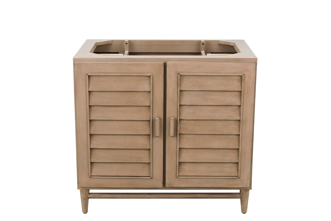 Portland 36" Single Vanity Cabinet, Whitewashed Walnut