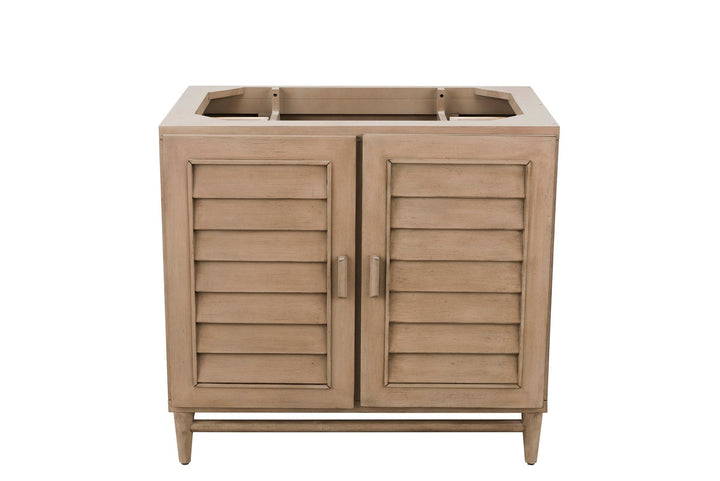 Portland 36" Single Vanity Cabinet, Whitewashed Walnut