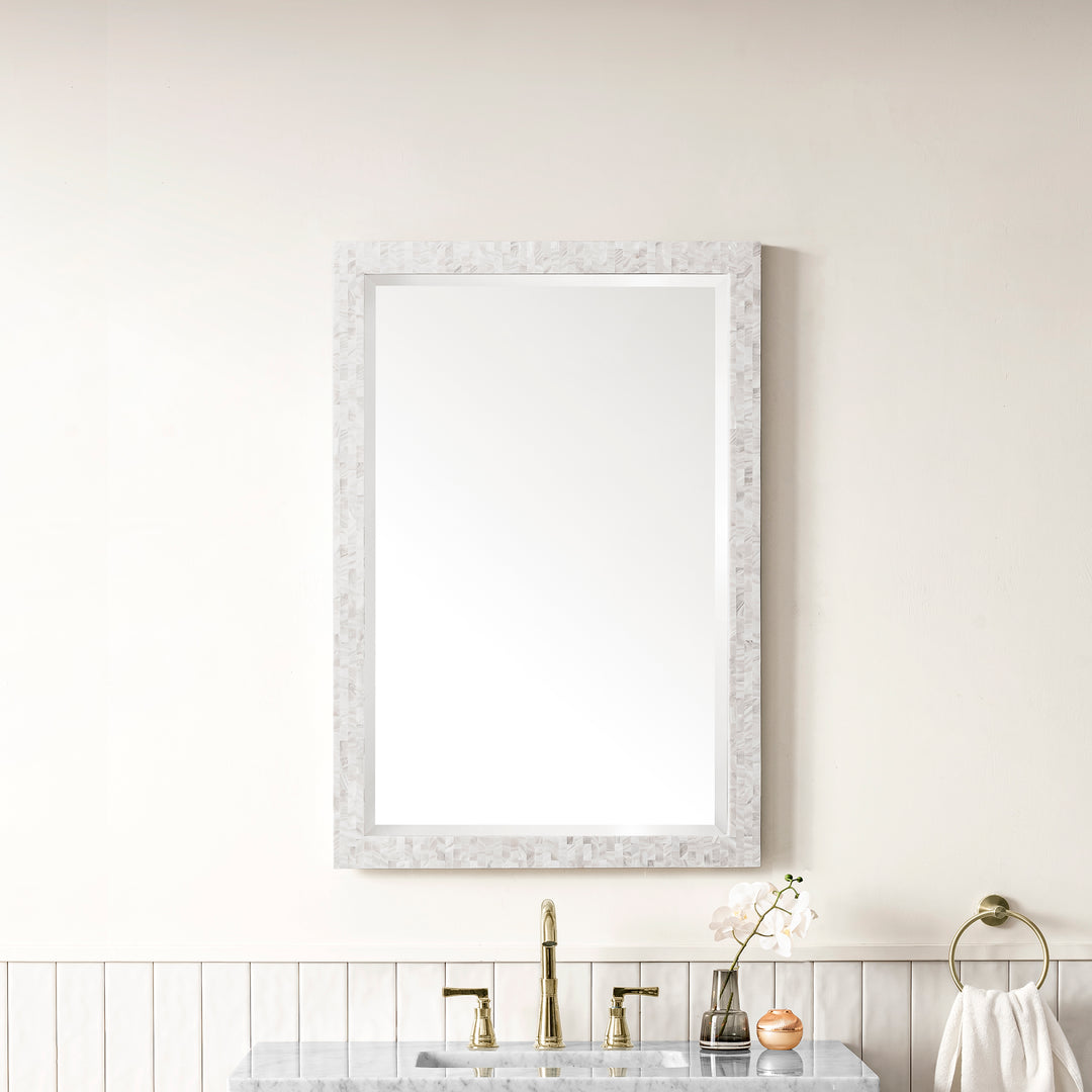 Callie 26" Mirror, White Mother of Pearl