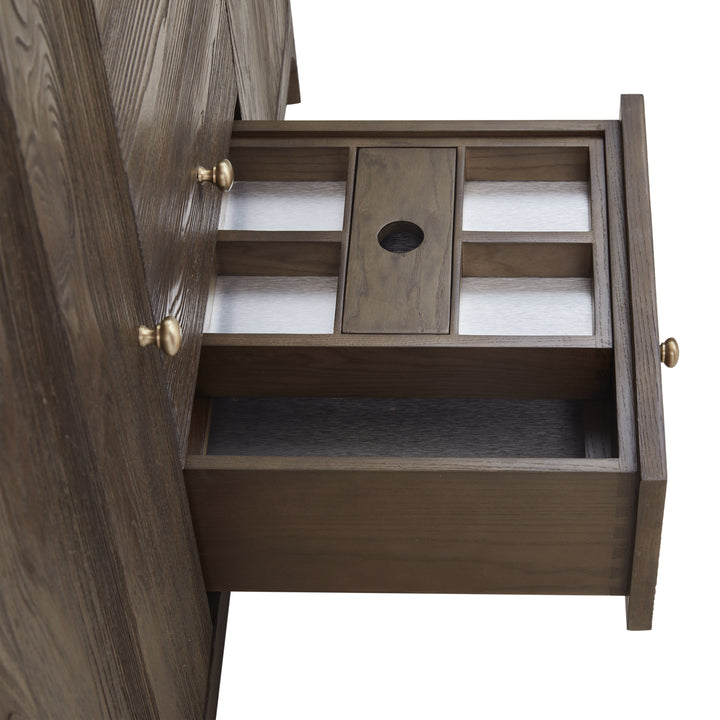 Gracyn 48" Single Vanity, Sable, w/ 3 CM Victorian Silver Silestone Top w/ FreePower Wireless Charger