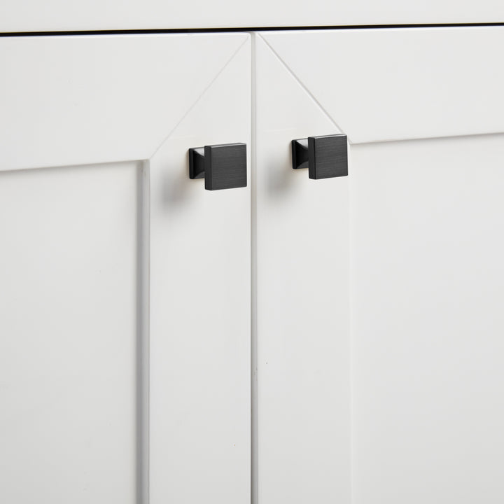 Chianti 20" Single Cabinet, Glossy White, Matte Black