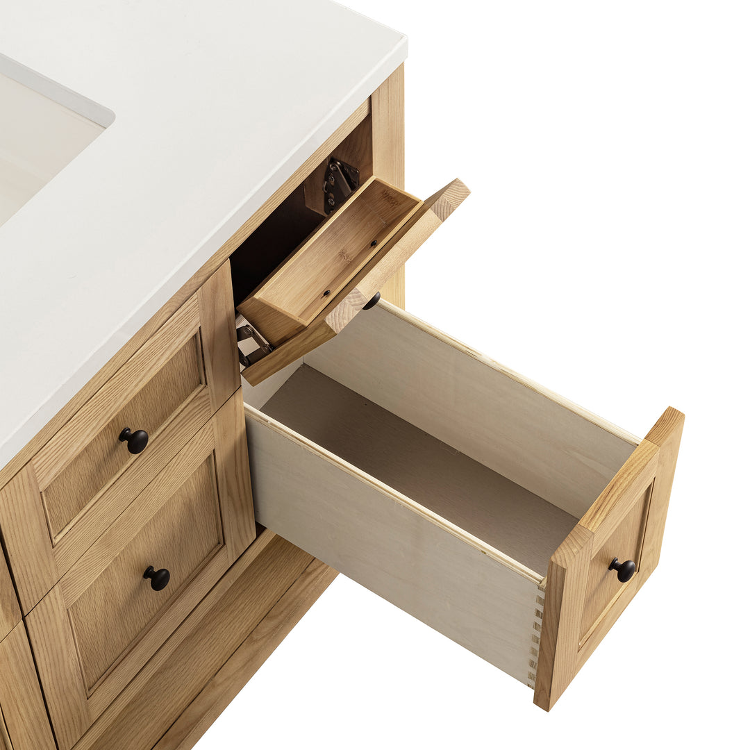 Breckenridge 36" Single Vanity Cabinet, Light Natural Oak