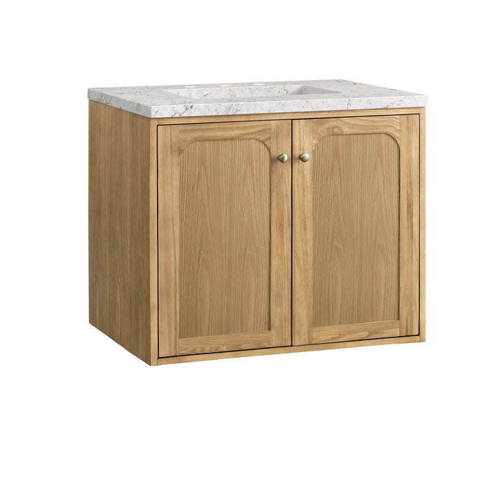 Laurent 30" Single Vanity, Light Natural Oak w/ 3 CM Eternal Jasmine Pearl Top