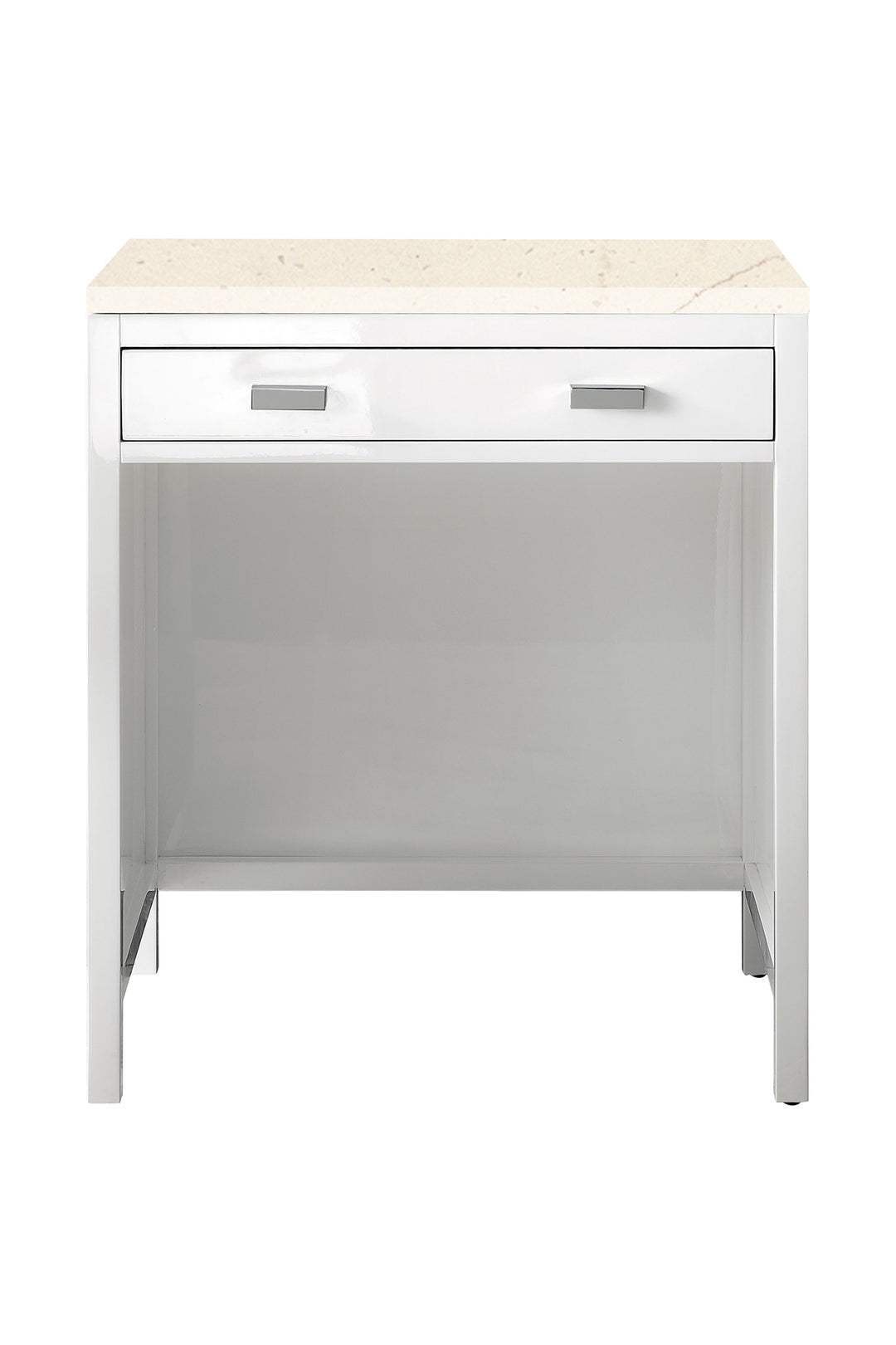 Addison 30" Countertop Unit, Glossy White w/ 3 CM Eternal Marfil Top