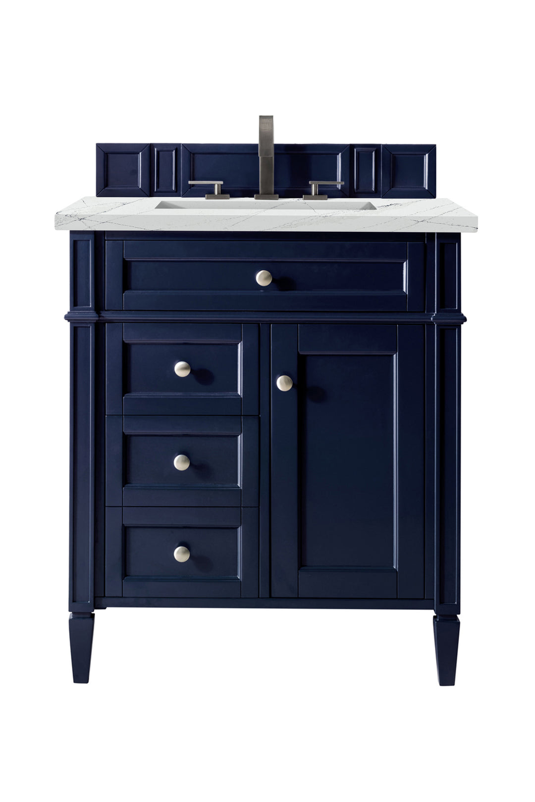Brittany 30" Single Vanity, Victory Blue w/ 3 CM Ethereal Noctis Silestone Top