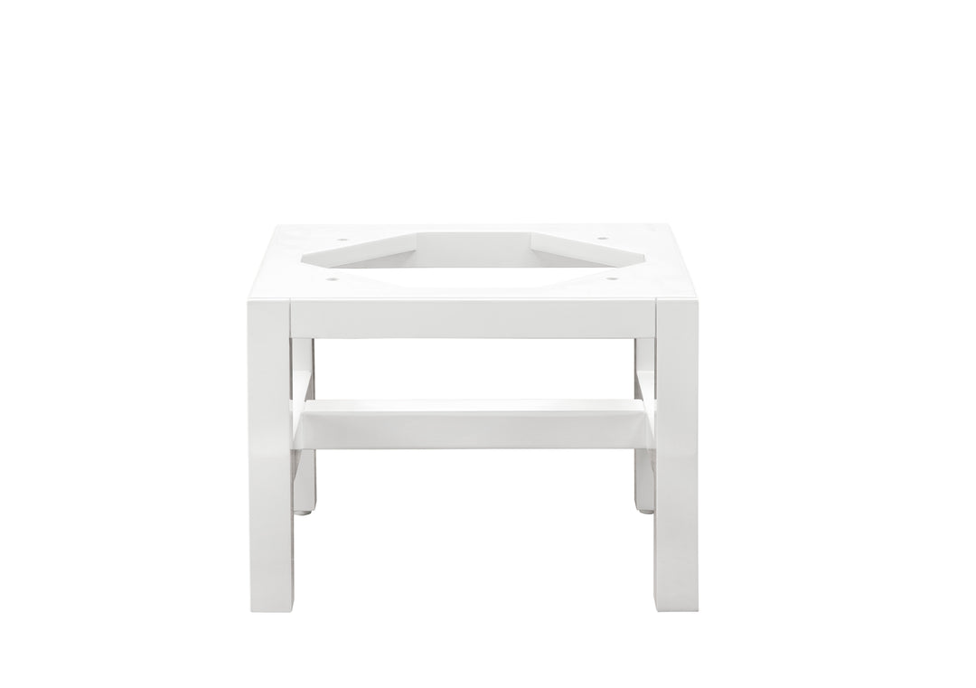 Addison 12"  Wooden Stand for Petite Tower Hutch, Glossy White