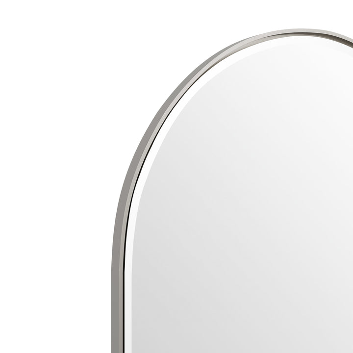 Rohe 24" Arched Mirror, Satin Nickel