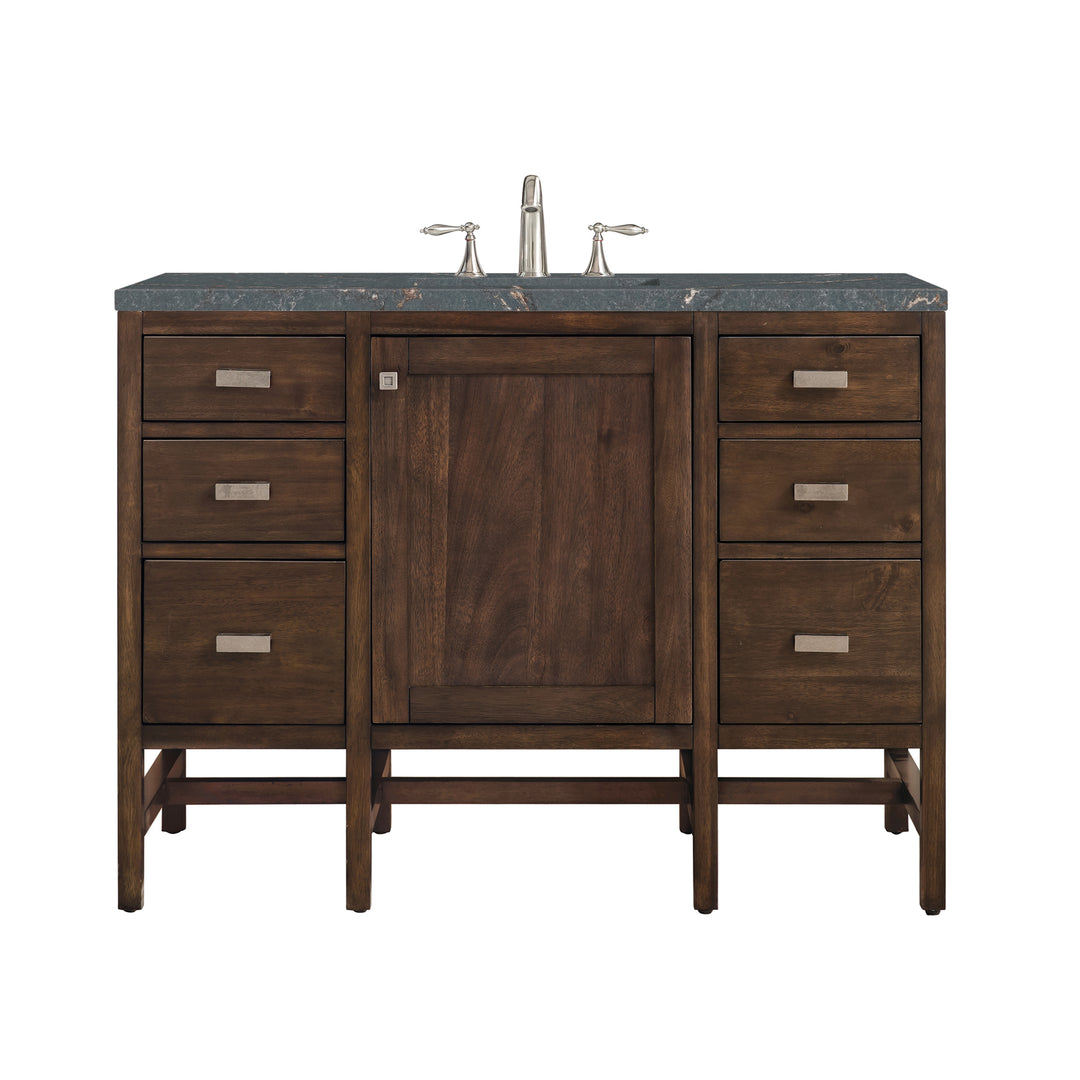 Addison 48" Single Vanity, Mid-Century Acacia w/ 3 CM Parisien Bleu Silestone Top