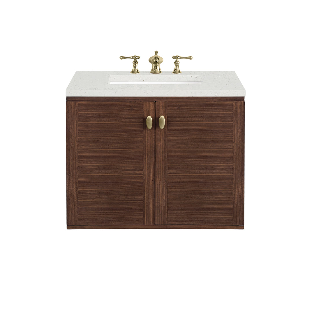 Amberly 30" Single Vanity, Mid-Century Walnut w/ 3 CM Lime Delight Top