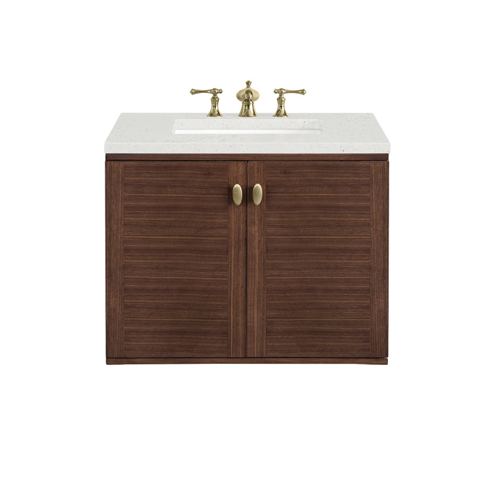 Amberly 30" Single Vanity, Mid-Century Walnut w/ 3 CM Lime Delight Top