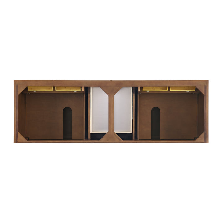 Lorelai 72" Double Vanity, Mid-Century Walnut w/ 3 CM Eternal Marfil Silestone Top