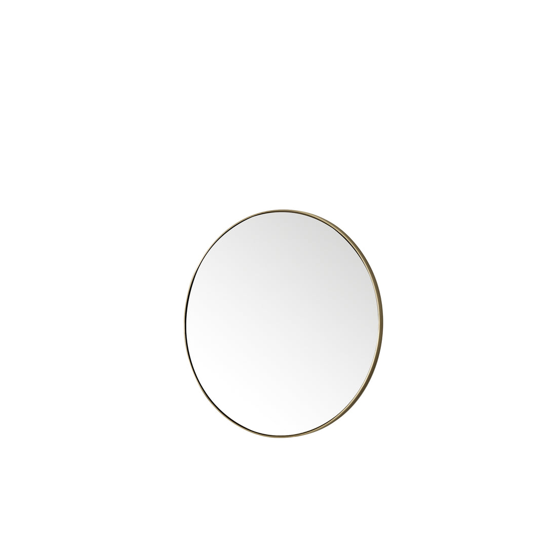 Rohe 30" Round Mirror, Champagne Brass