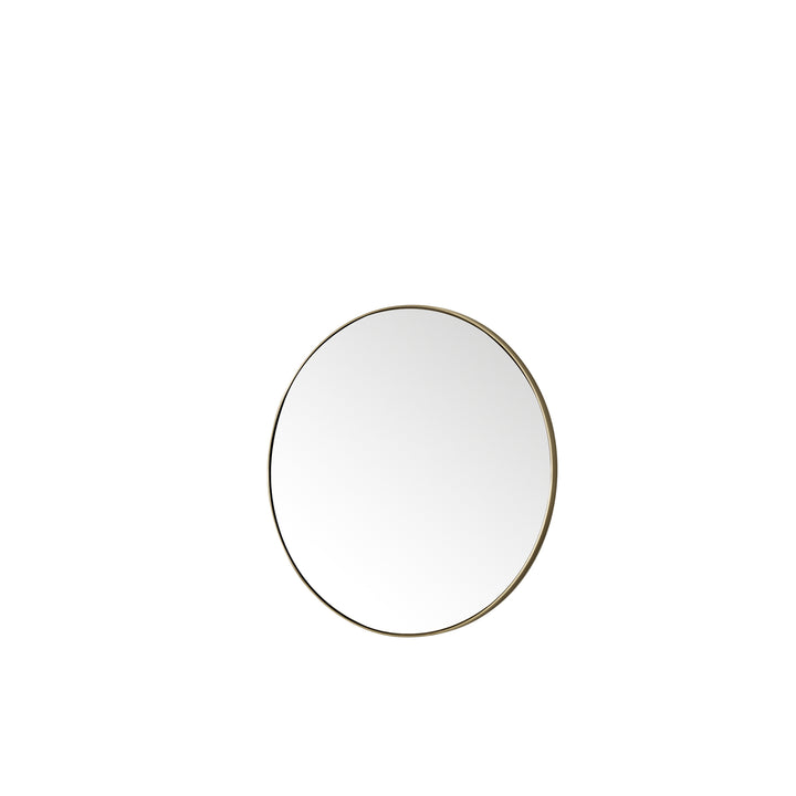Rohe 30" Round Mirror, Champagne Brass