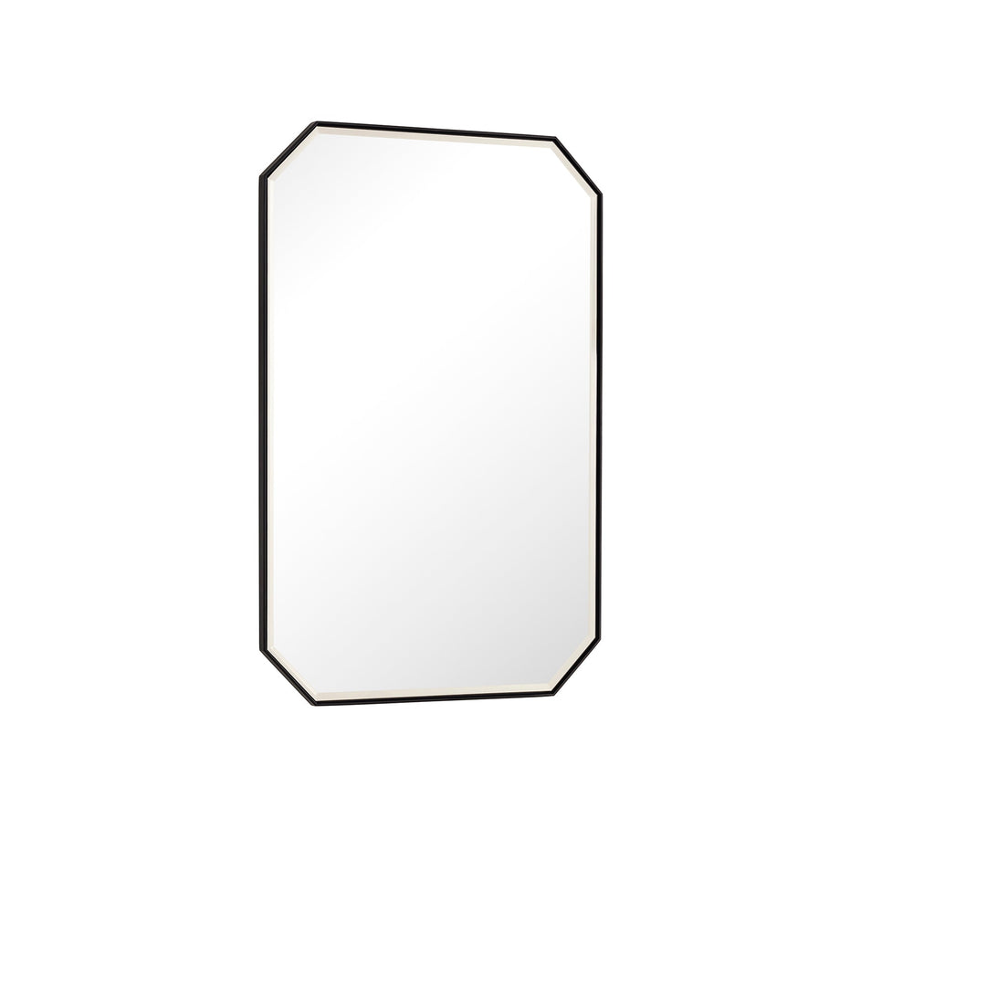 Rohe 24" Octagonal Mirror, Matte Black
