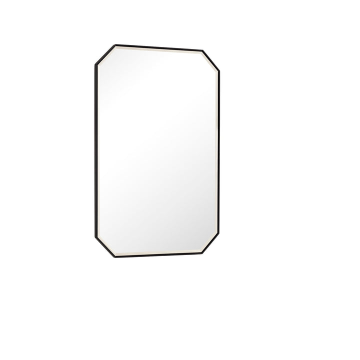 Rohe 24" Octagonal Mirror, Matte Black