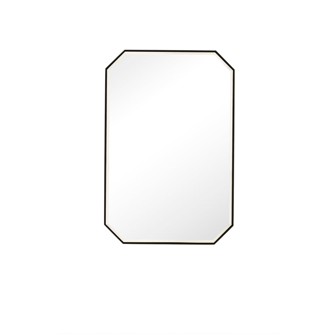 Rohe 24" Octagonal Mirror, Matte Black