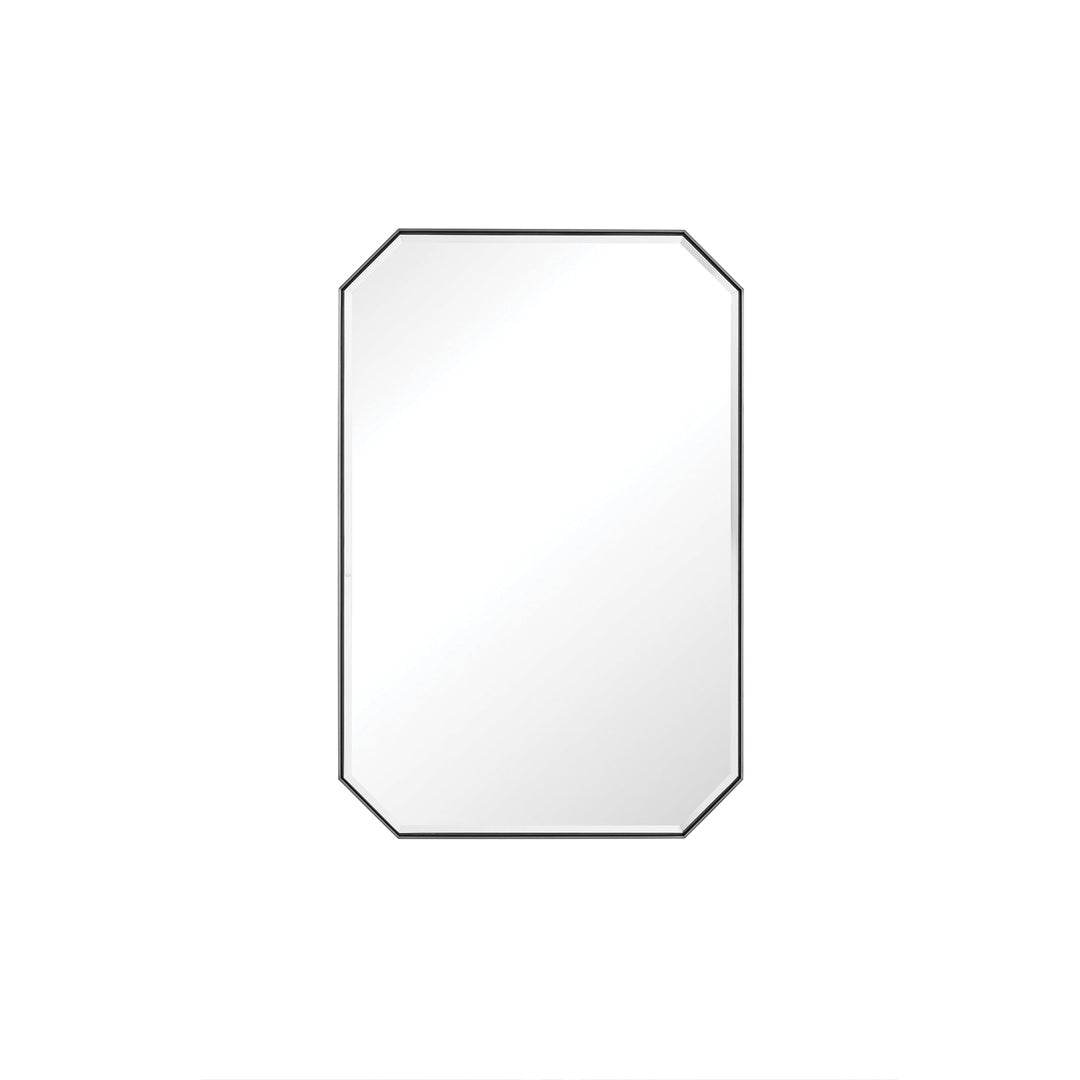 Rohe 24" Octagonal Mirror, Satin Nickel