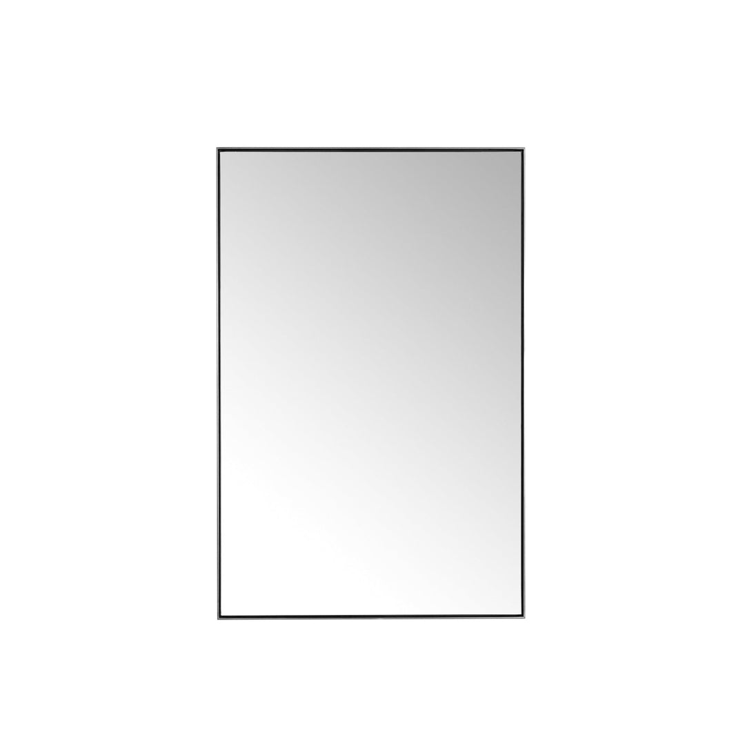 Rohe 26" Rectangular Mirror, Satin Nickel