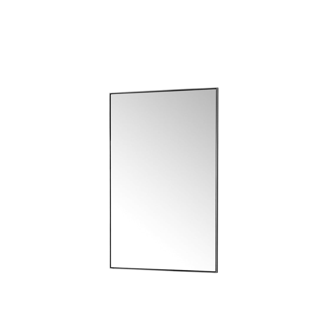 Rohe 26" Rectangular Mirror, Satin Nickel