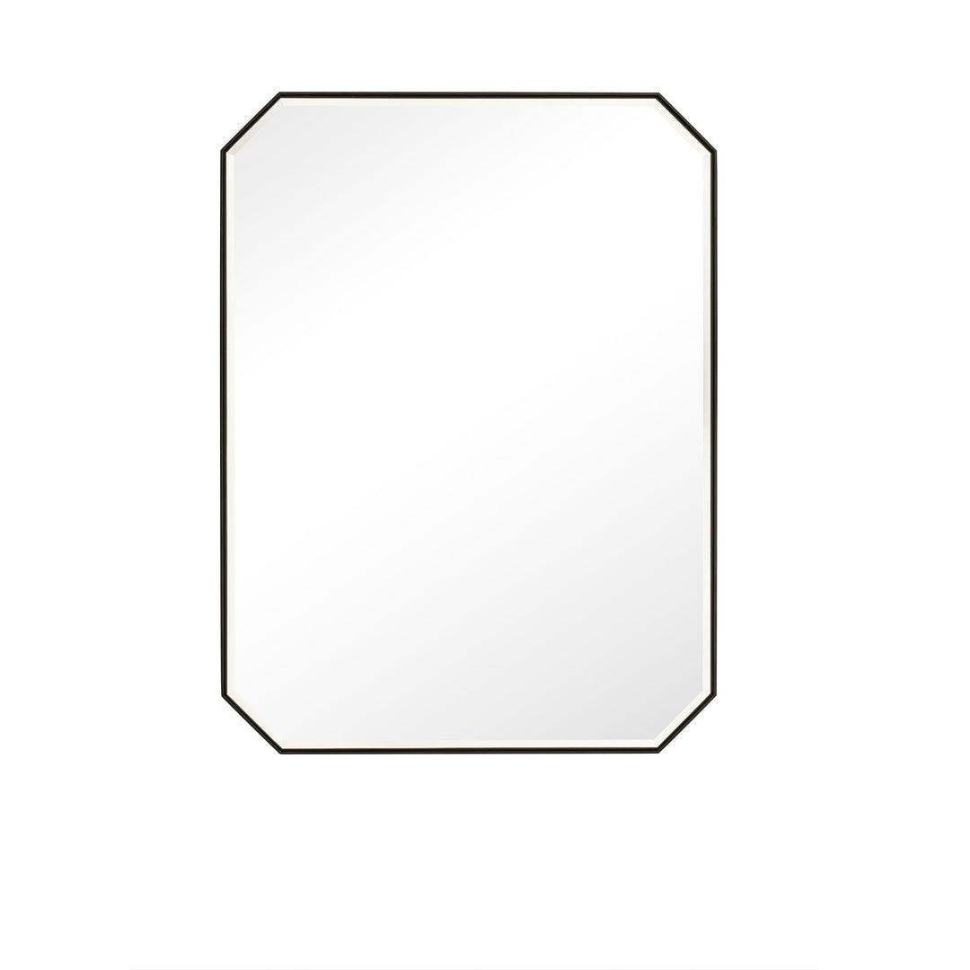 Rohe 30" Octagonal Mirror, Matte Black