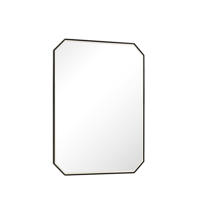 Rohe 30" Octagonal Mirror, Matte Black