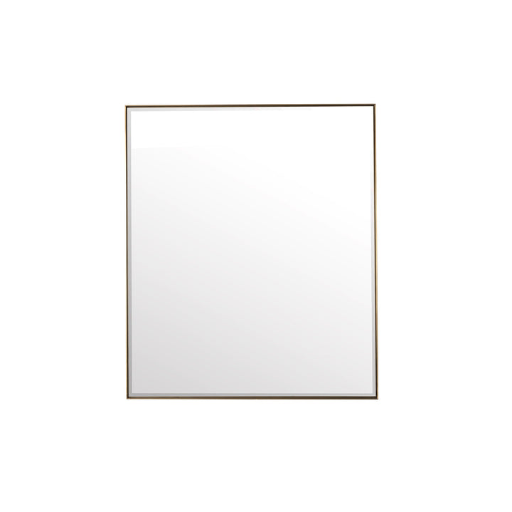 Rohe 36" Rectangular Mirror, Champagne Brass