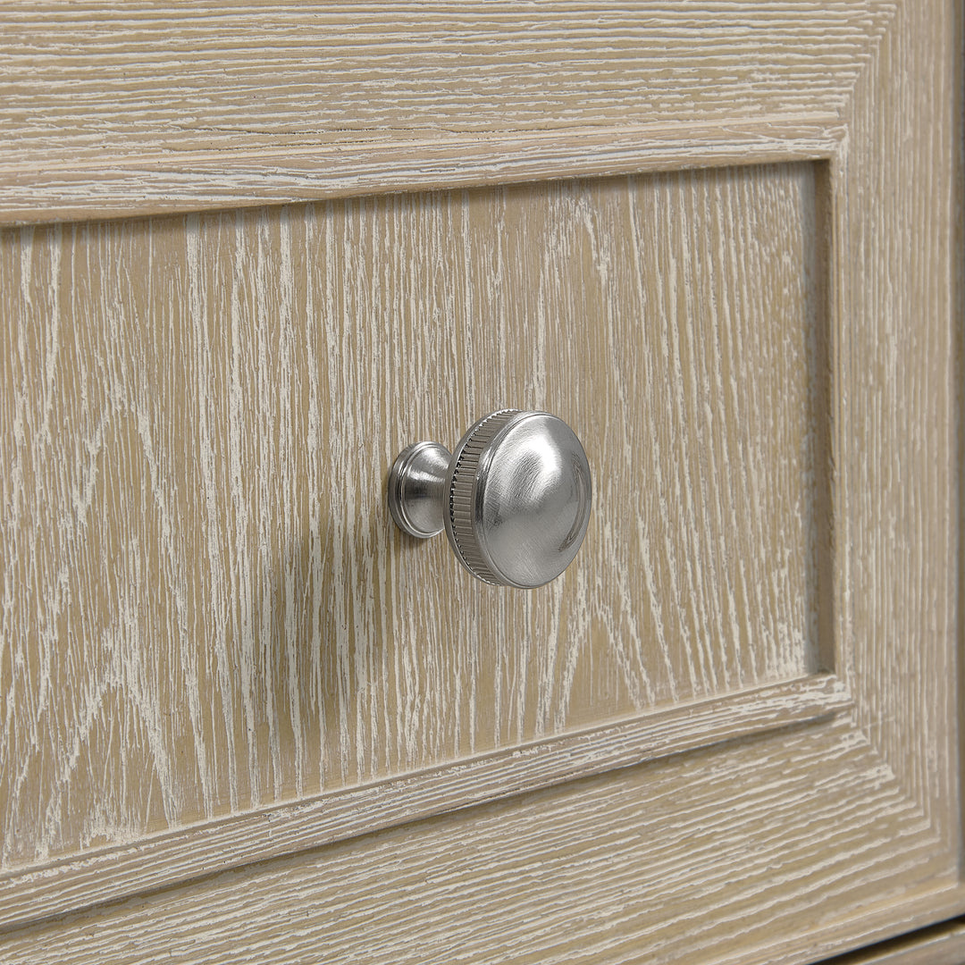 Lorelai 36" Single Vanity, Whitewashed Oak w/ 3 CM Parisien Bleu Silestone Top