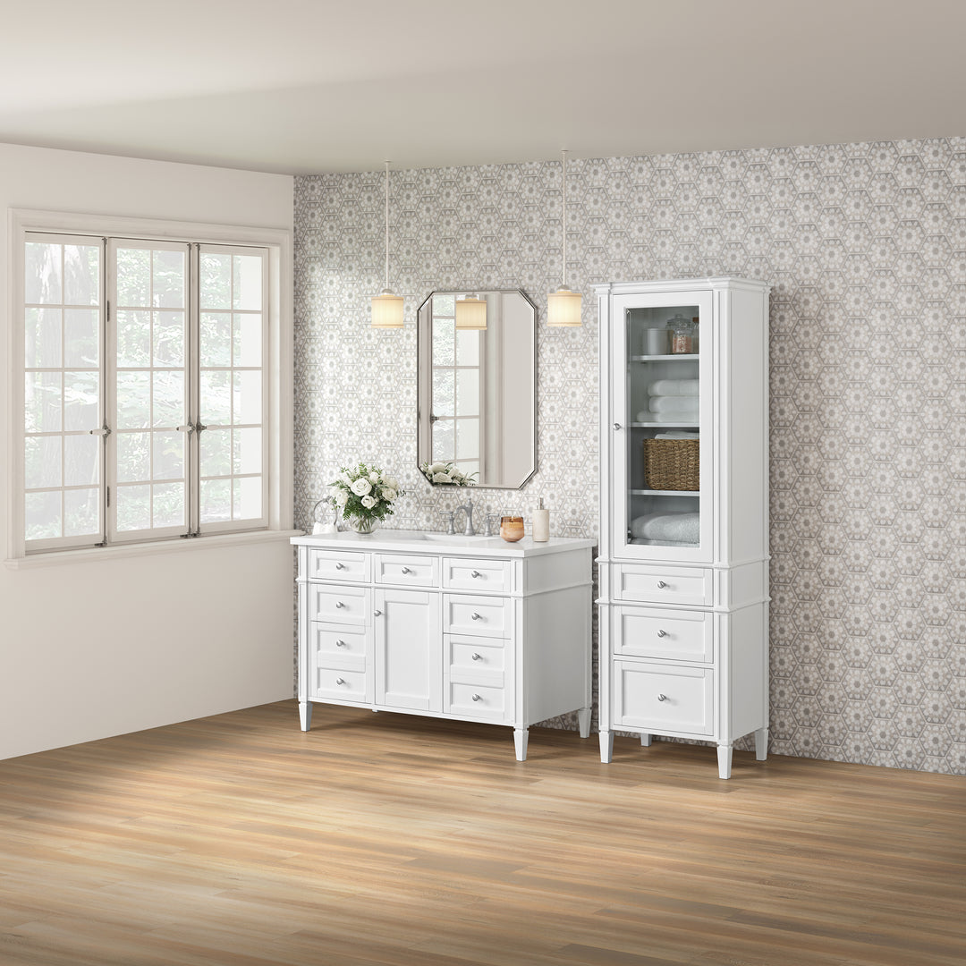 Brittany Linen Cabinet, Bright White