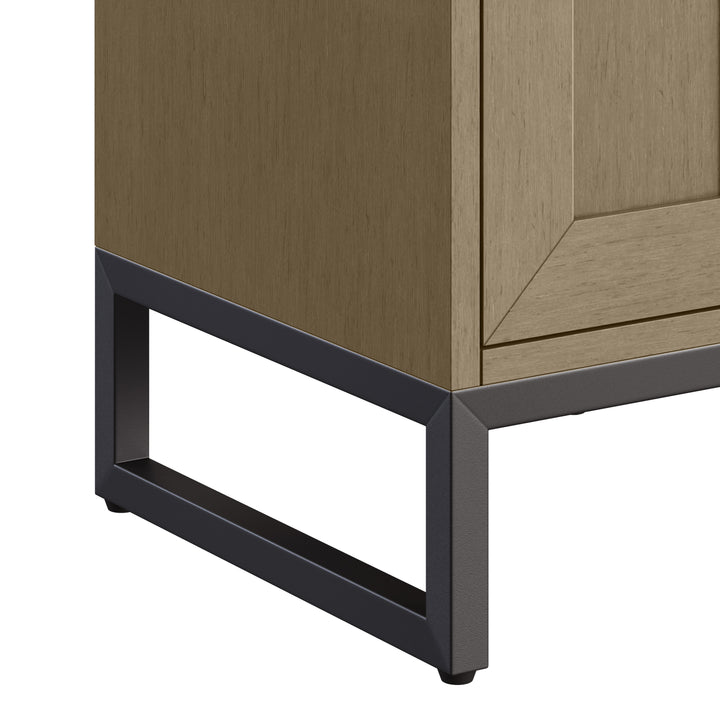 Chianti 20" Single Vanity, Walnut Whisper, Matte Black, w/ White Glossy Composite Stone Top