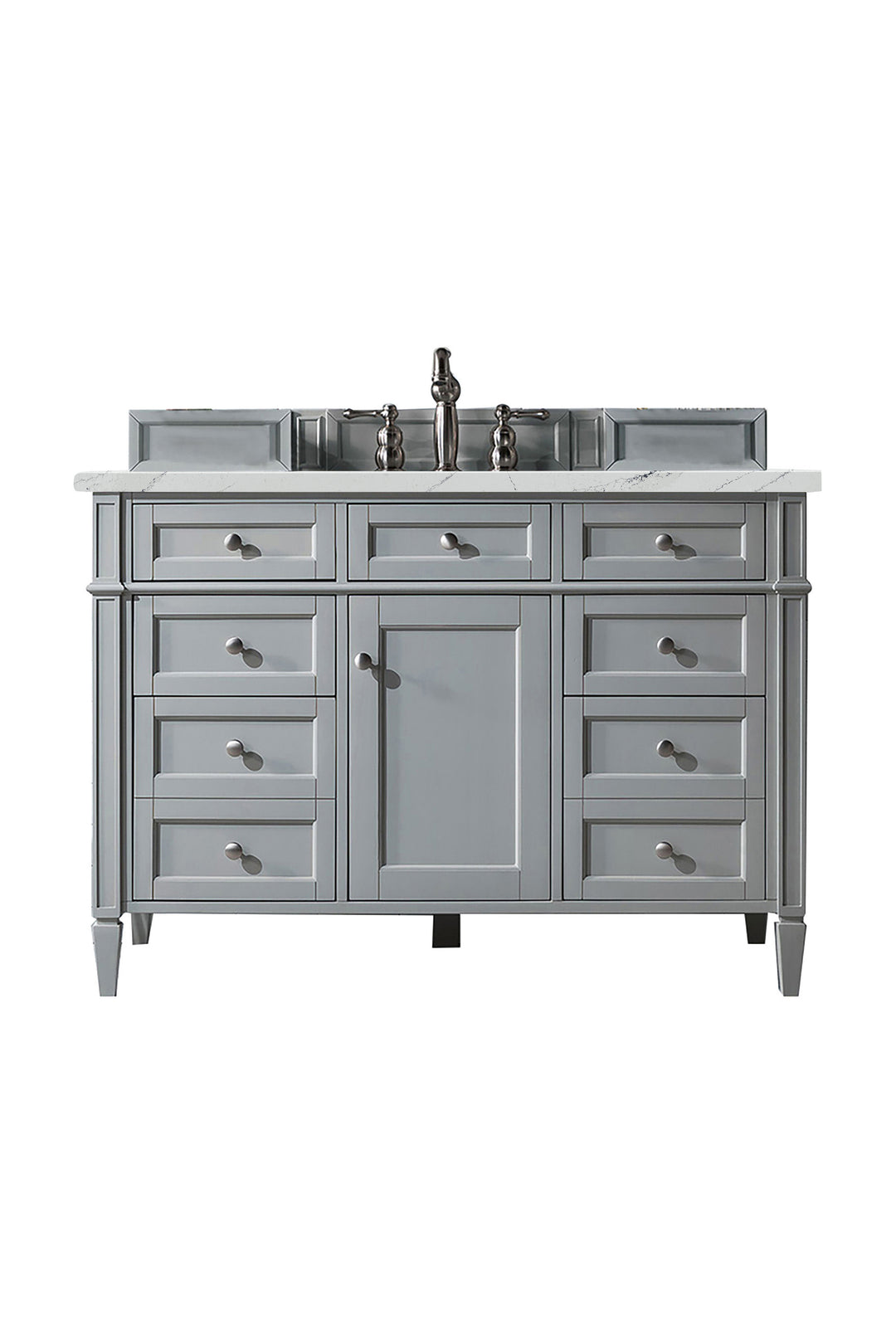 Brittany 48" Single Vanity, Urban Gray w/ 3 CM Ethereal Noctis Silestone Top