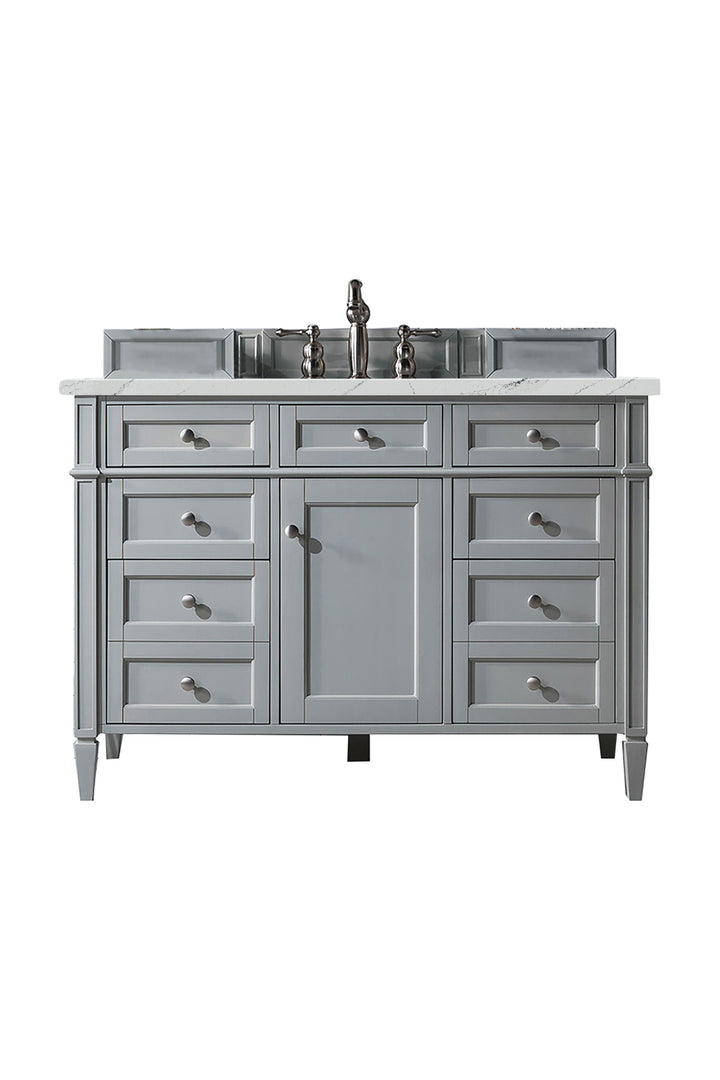 Brittany 48" Single Vanity, Urban Gray w/ 3 CM Ethereal Noctis Silestone Top