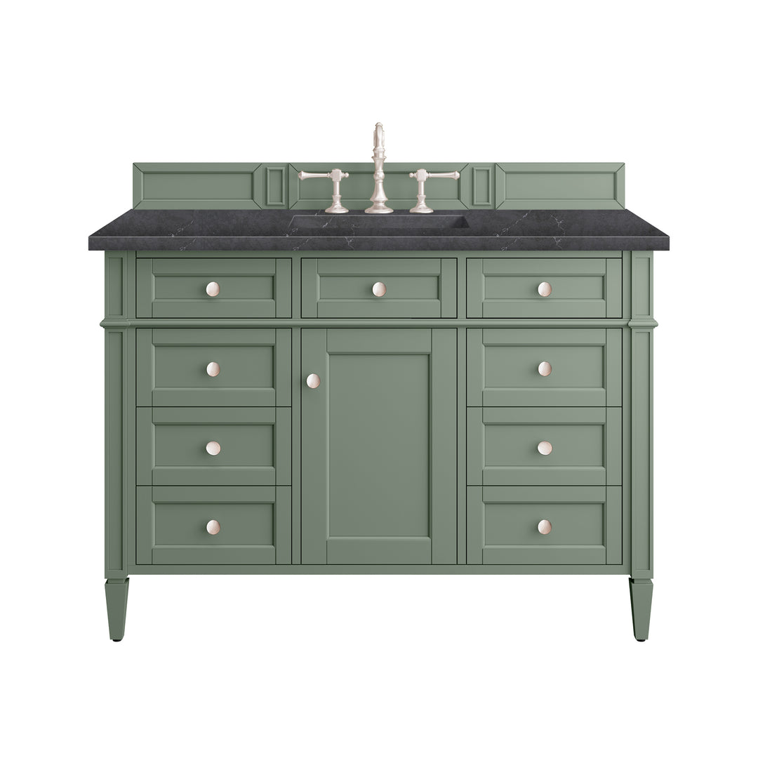 Brittany 48" Single Vanity, Smokey Celadon w/ 3 CM Charcoal Soapstone Top