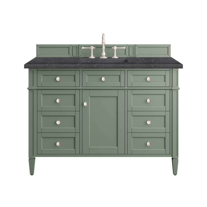 Brittany 48" Single Vanity, Smokey Celadon w/ 3 CM Charcoal Soapstone Top