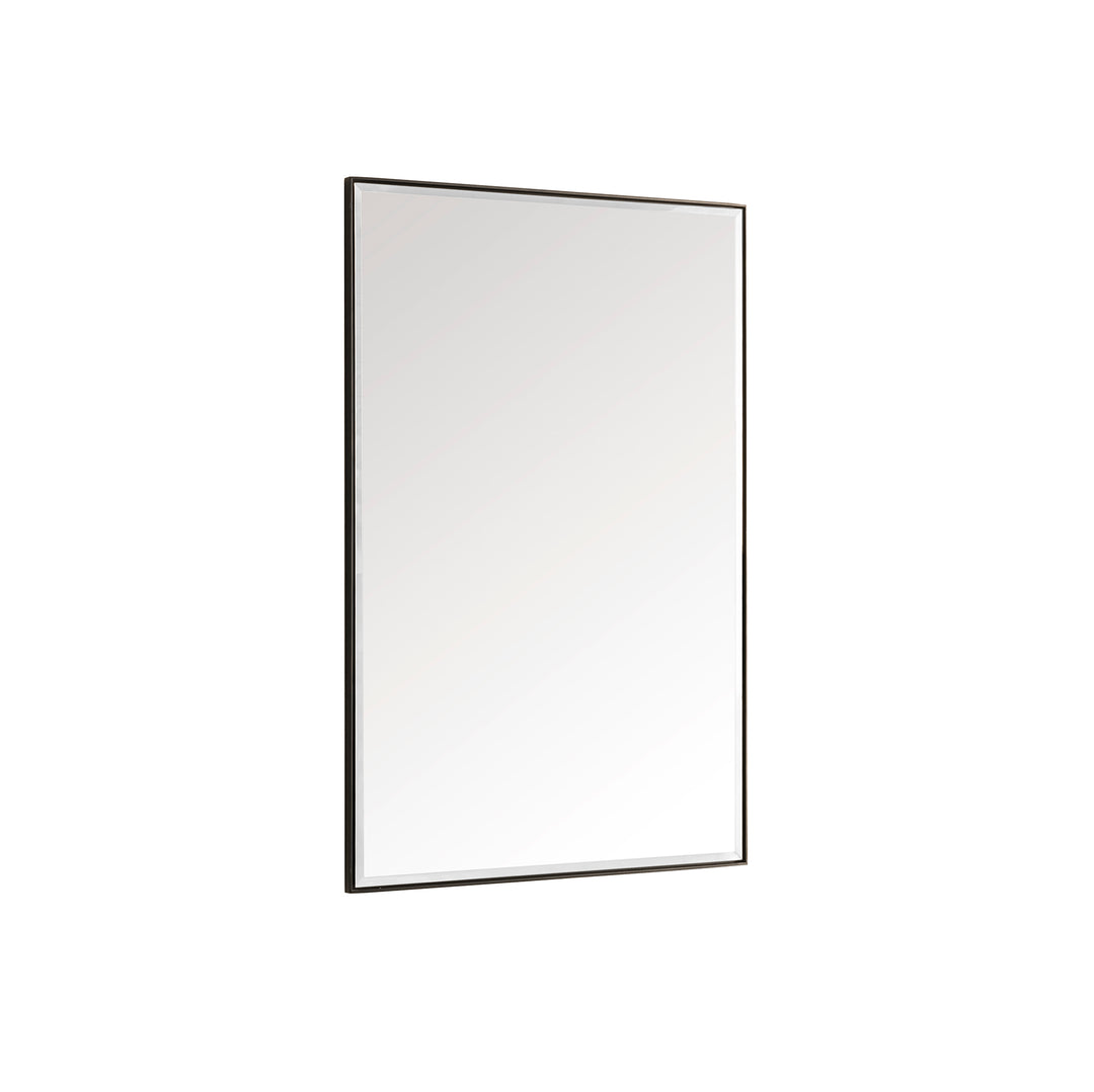 Rohe 26" Rectangular Mirror, Matte Black