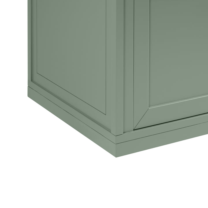 Chicago 30" Single Vanity, Smokey Celadon, w/ 3 CM Charcoal Soapstone Silestone® Top