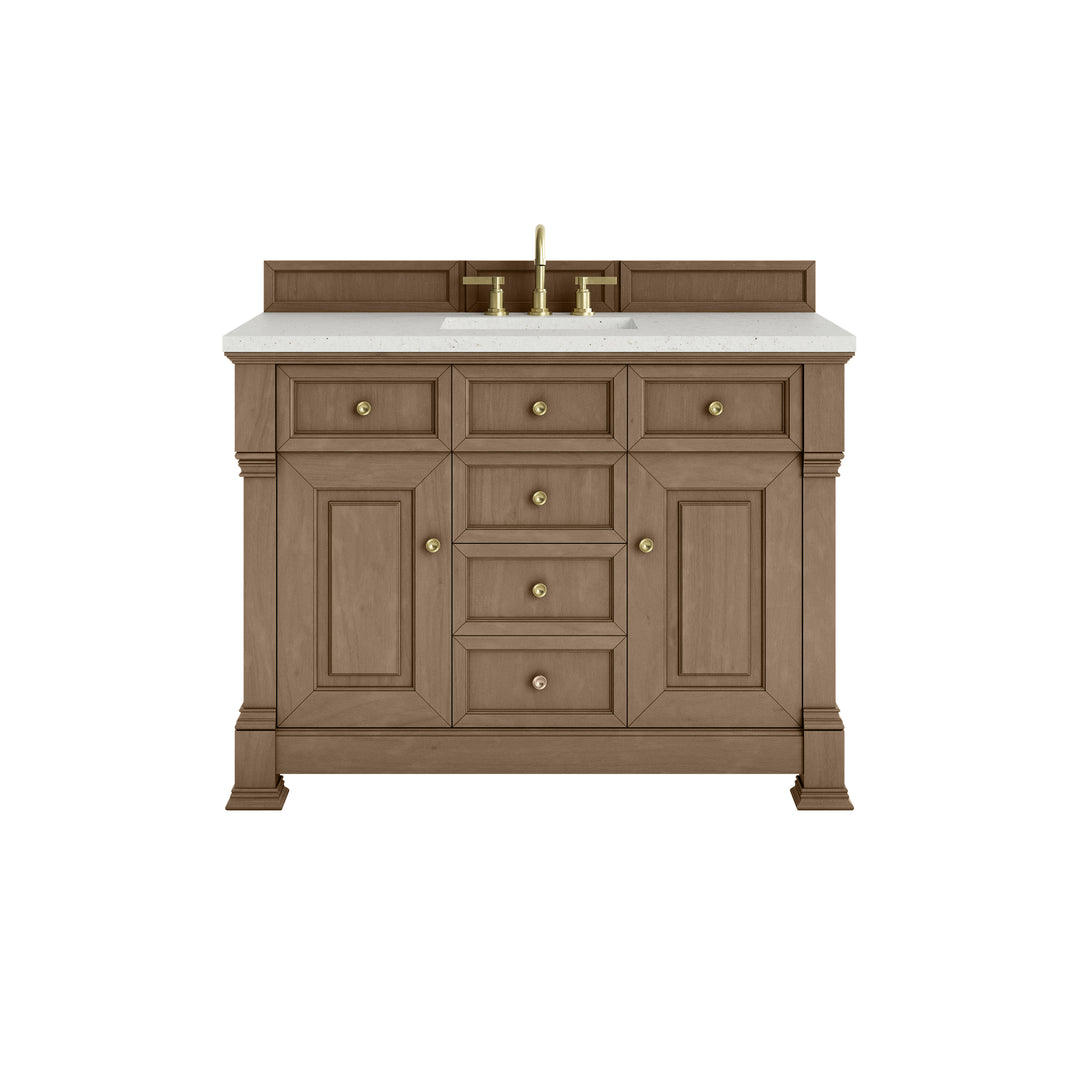 Brookfield 48" Single Vanity, Pecan, w/ 3 CM Lime Delight Silestone® Top