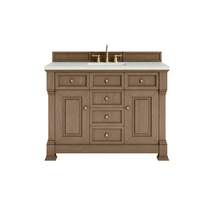 Brookfield 48" Single Vanity, Pecan, w/ 3 CM Lime Delight Silestone® Top