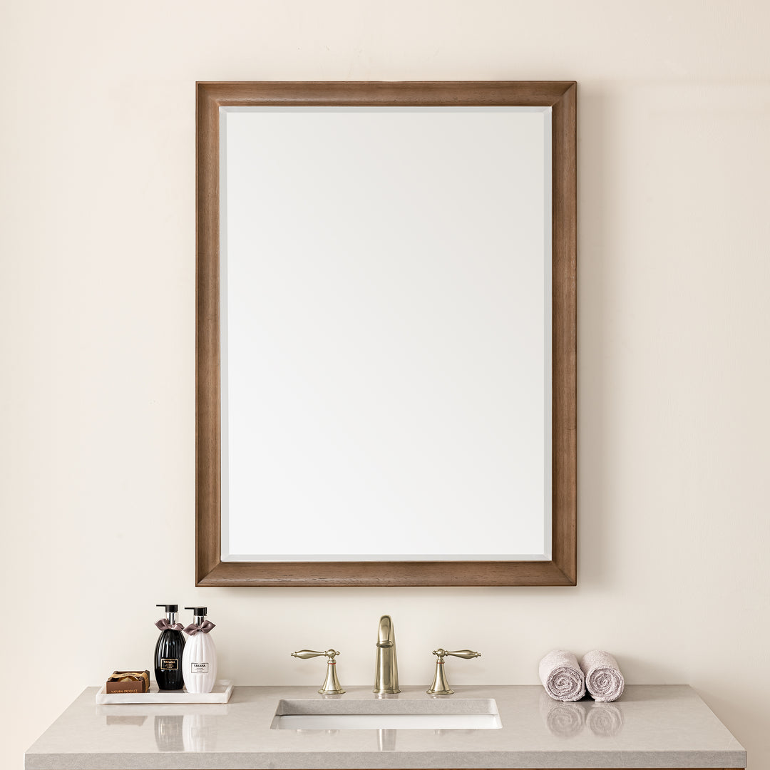Glenbrooke 30" Mirror, Whitewashed Walnut