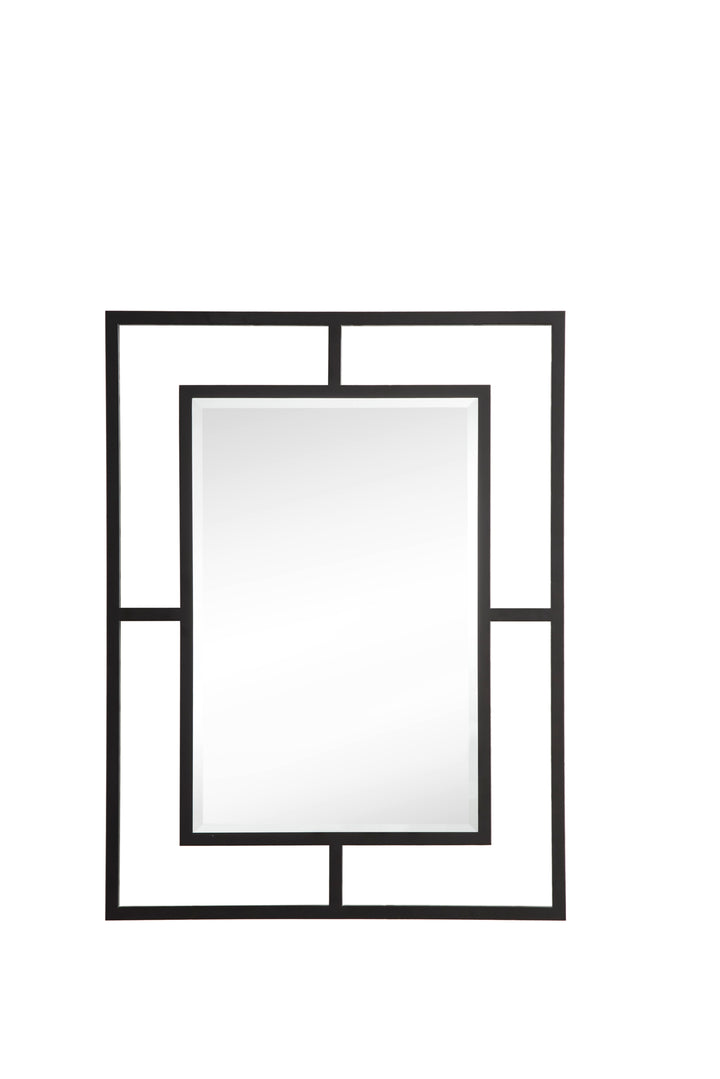 Boston 30" Rectangular Mirror, Matte Black