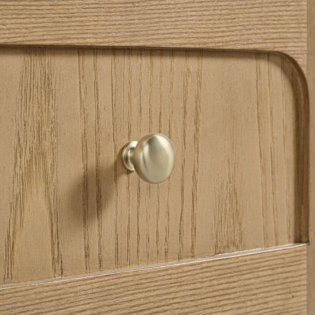 Laurent 60" Double Vanity, Light Natural Oak, w/ 3 CM Eternal Jasmine Pearl Quartz Top w/FreePower Wireless Charger