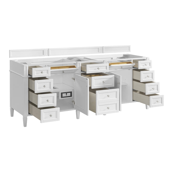 Brittany 84" Double Vanity in Bright White