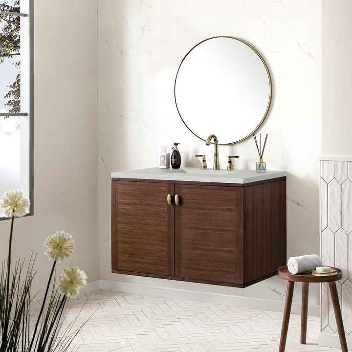 Amberly 36" Single Vanity, Mid-Century Walnut w/ 3 CM Lime Delight Top