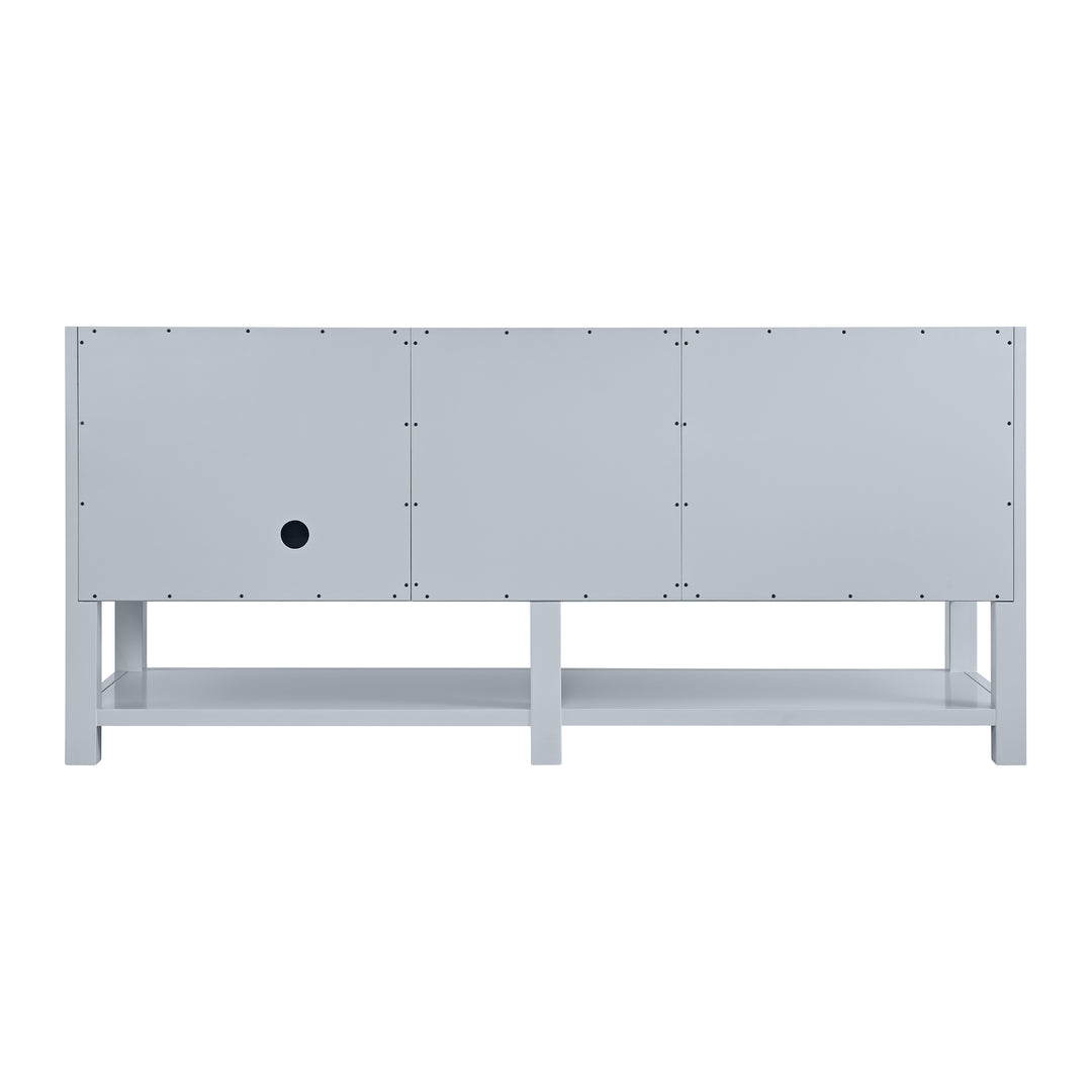 Breckenridge 72" Double Vanity, Serenity Blue, w/ 3 CM Ethereal Noctis Quartz Top