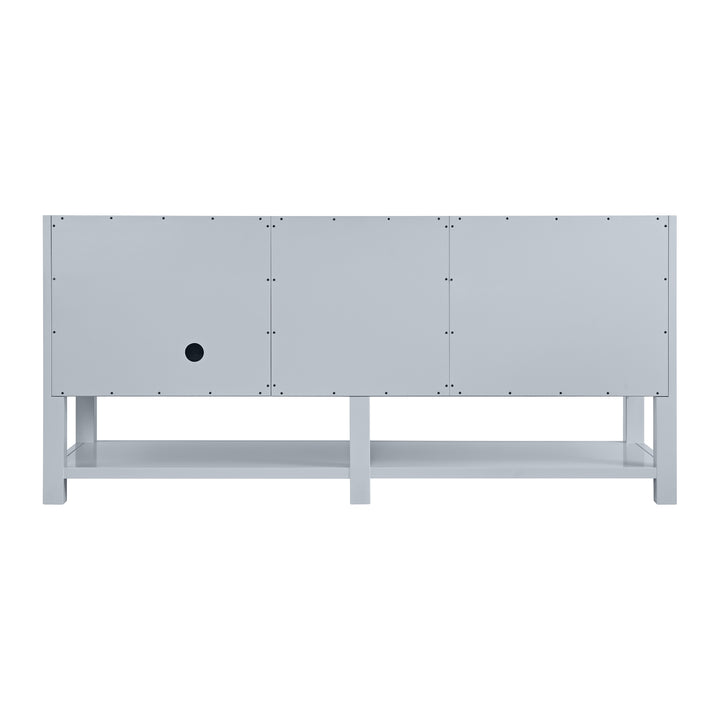 Breckenridge 72" Double Vanity, Serenity Blue, w/ 3 CM Ethereal Noctis Quartz Top