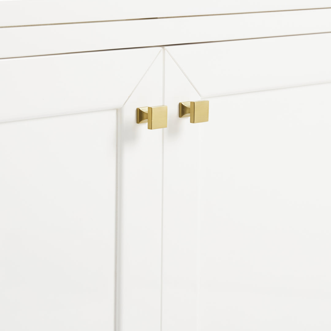 Chicago 36" Single Vanity, Glossy White, w/ 3 CM Parisien Bleu Silestone® Top