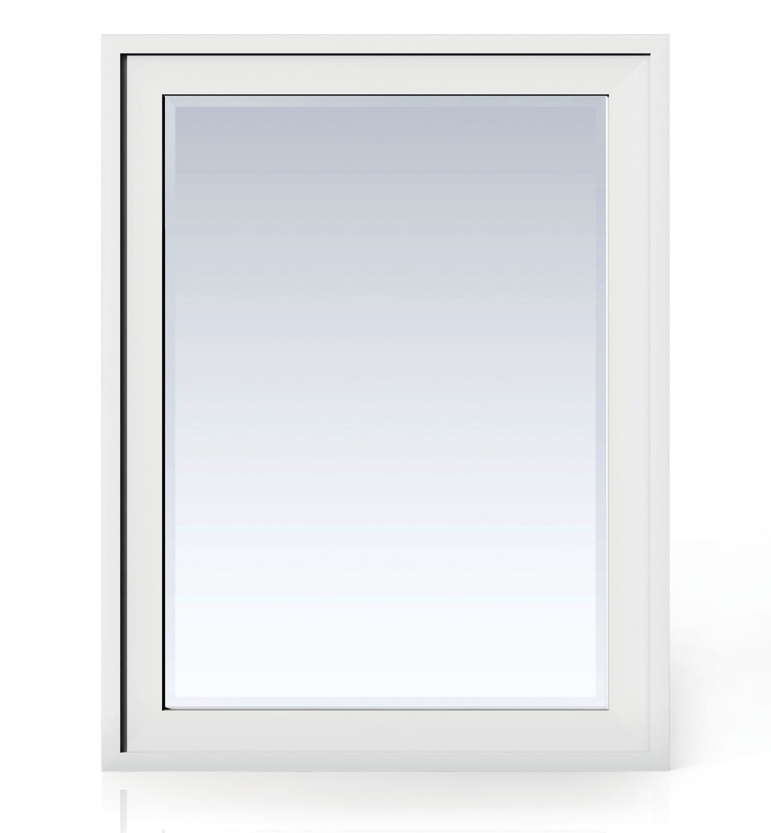 Addison 30" Rectangular Mirror, Glossy White