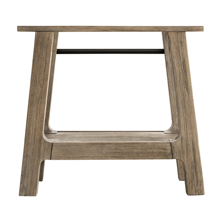 Auburn 31.5" Single Sink Console, Weathered Timber w/ Black Matte Mineral Composite Stone Top